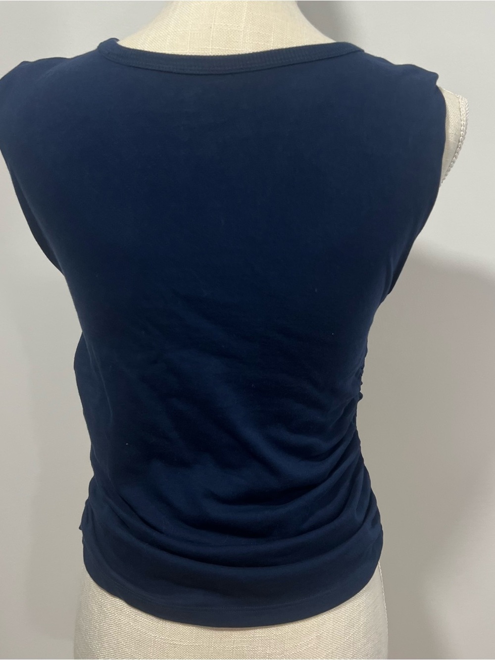 LOFT Navy Ruched Tank - Picture 4 of 4